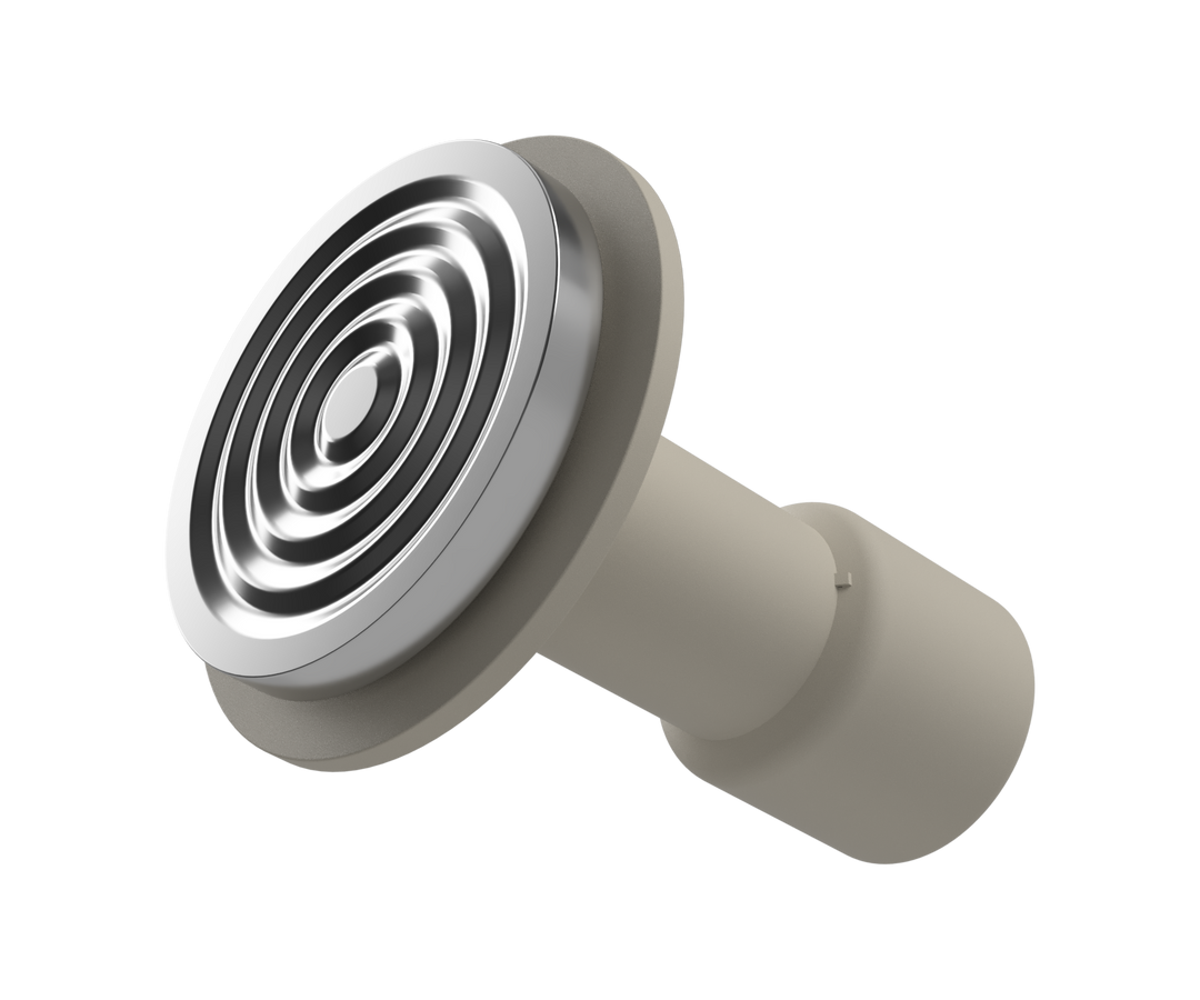 Anelli concentrici sulla base da 58 mm del pressino Varia Calibre sabbia