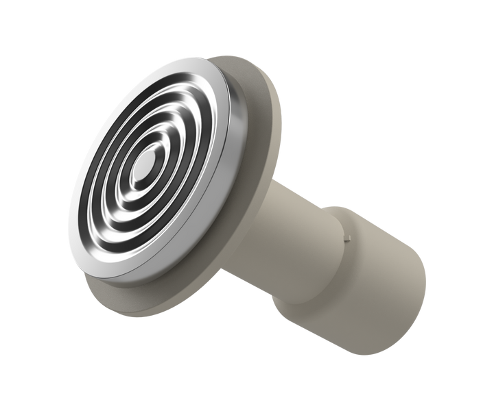 Anelli concentrici sulla base da 58 mm del pressino Varia Calibre sabbia