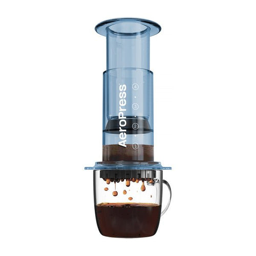 Clear Blue Aeropress Coffee Maker