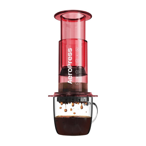 Aeropress Clear Red Coffee Maker