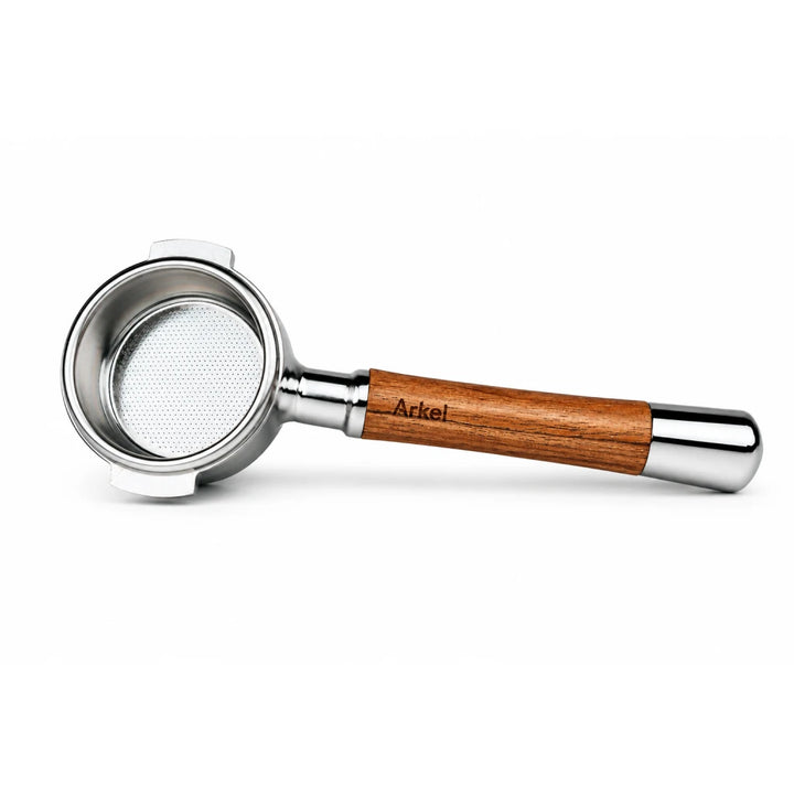 Portafiltro Arkel 58 mm a doppia uscita con manico in legno, incluso con Tide