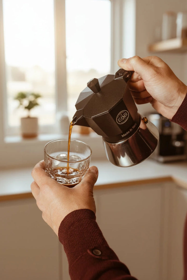E&B Lab - Induction Moka Pot - 3 Cup - Bean Bros.