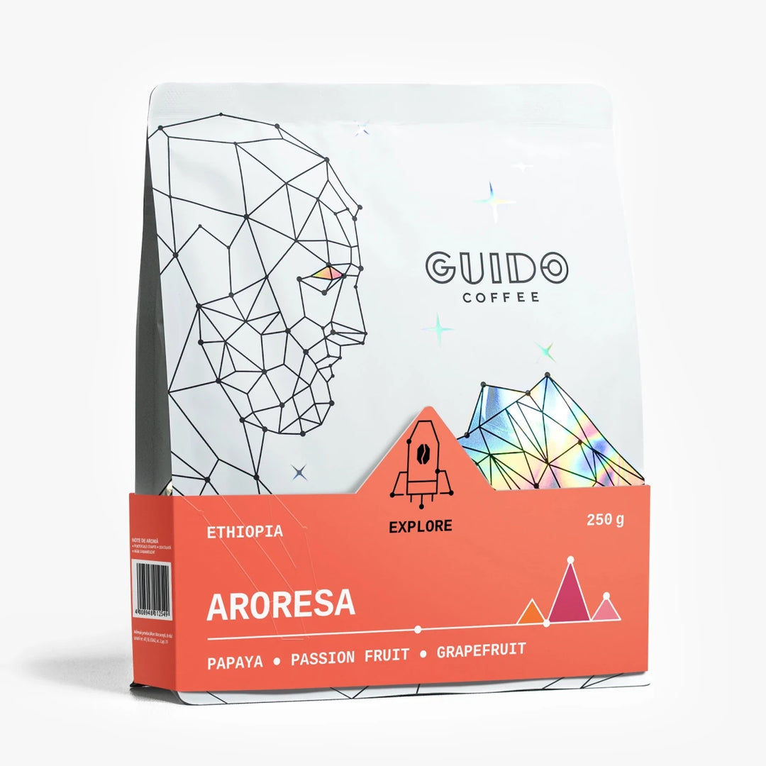 Confezione da 250 g di Etiopia Aroresa, caffè Sidama lavato tostato da Guido