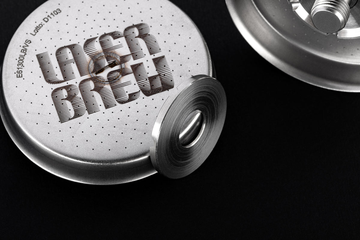 IMS Laser Brew shower screens, laser-perforated face and integrated-screw version