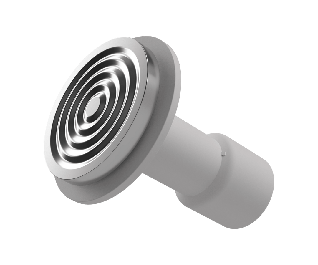 Anelli concentrici sulla base da 58 mm del pressino Varia Calibre bianco