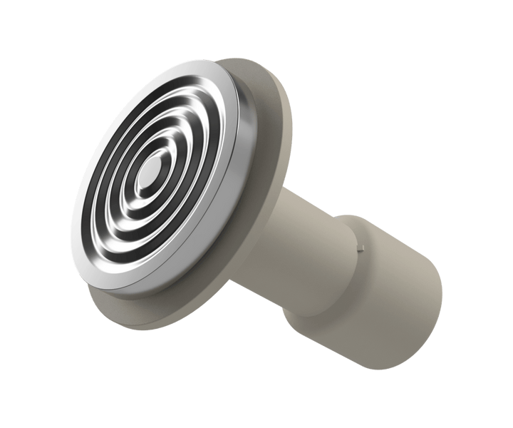 Anelli concentrici sulla base da 58 mm del pressino Varia Calibre sabbia