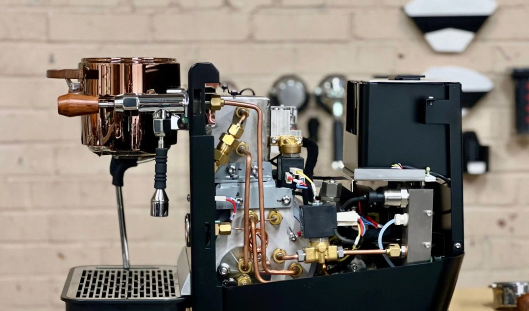 Wendougee Data S Espresso Machine - Black / Gold - Bean Bros.