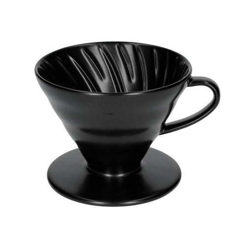 Hario V60-02 Gocciolatore per caffè in ceramica - Nero opaco